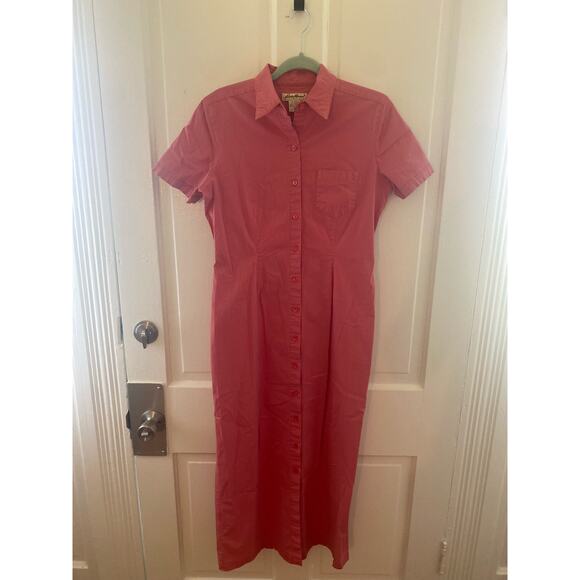 Women’s Eddie Bauer Size Medium Button Shirt Dress Collar - Picture 1 of 6
